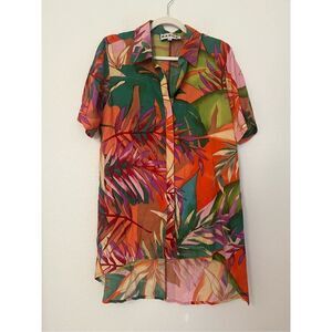 Barok Paris High Low Aloha Shirt Dress NEW NWT